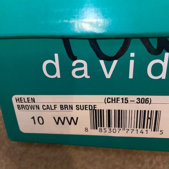 NIB $80 Brown Helen Shoes DAVID TATE 10 WW - Picture 4 of 4